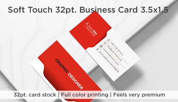 Soft Touch 32pt. Business Card 3.5x1.5