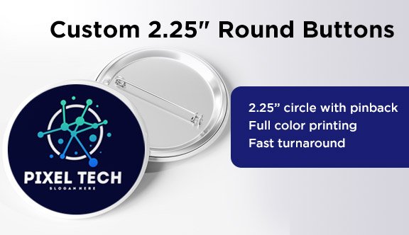 Custom 2.25" Round Button Pins