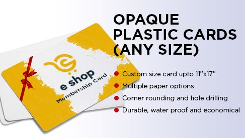Opaque Plastic Card (Any Size)