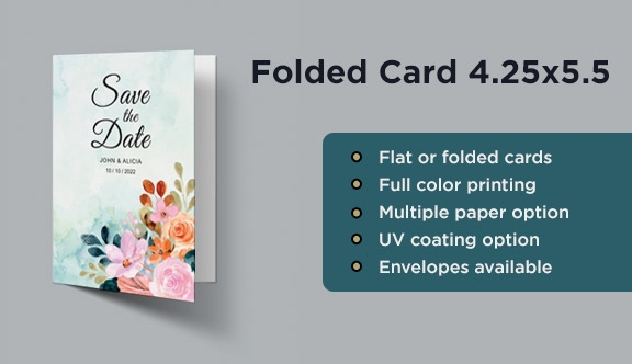 Folded Card -  4.25x5.5