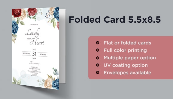 Folded Card - 5.5x8.5