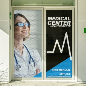 See through Perforated Window Vinyl