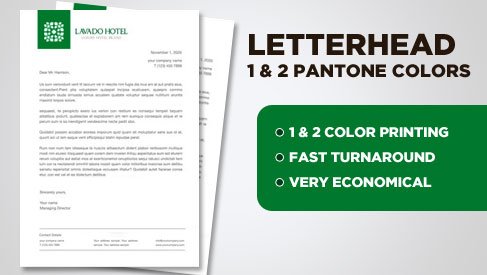 1 and 2 Color Letterhead