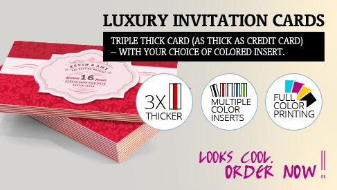 Luxury Invitation Card 3.5x5