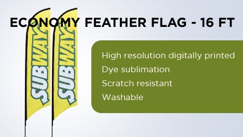 Economy Feather Flag - 16 feet