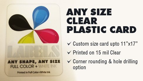 Clear Plastic Card (Any Size)