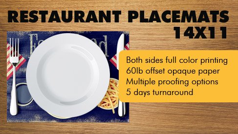 Restaurant Placemats - 14x11