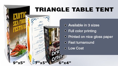 Triangle Table Tent
