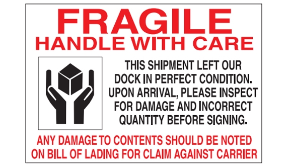 Fragile Labels Handle With Care