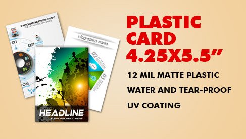 Plastic Card 4.25x5.5 inch 