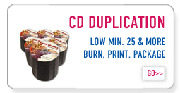CD Duplication - Low Min. 25+. Burn, Print & Package