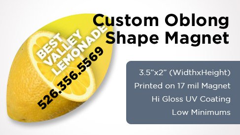 Oblong Shape Magnet - 3.5