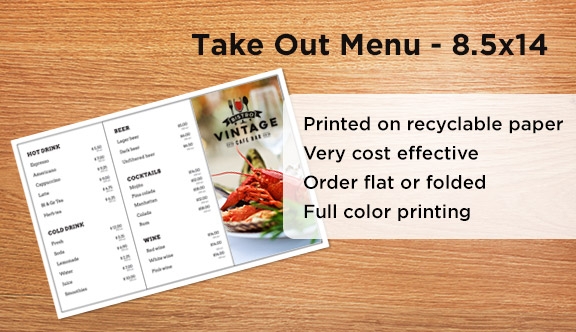 Take Out Menu - 8.5x14