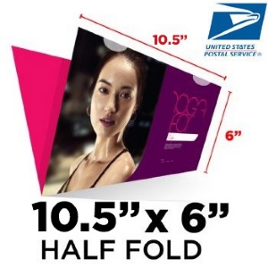 Half-Fold Direct Mail Postcard - 10.5x12 to 10.5x6
