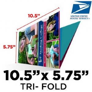 Tri-Fold Direct Mail Postcard - 10.5x17.25 to 10.5x5.75