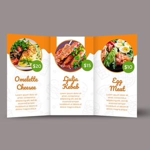 Tri-fold Paper Menu - 14x8.5