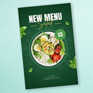 Laminated Menu - 5.5x8.5