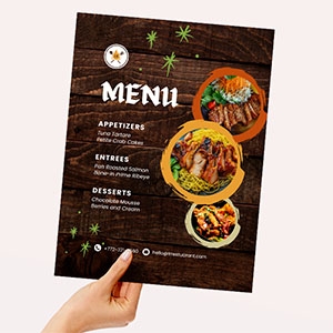 Laminated Menu - 9x12