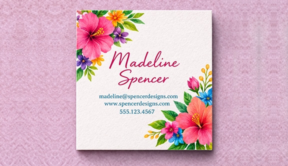 Linen Square Business Card 3x3