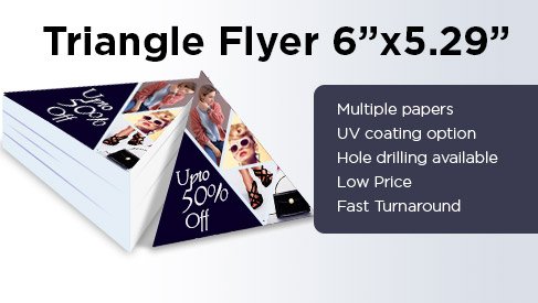 Triangle Shape Flyer - 6" x 5.29"