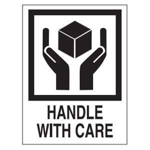 Handle with Care Labels - 3x4