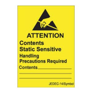 ATTENTION Static Sensitive Labels - 1.75x2.5