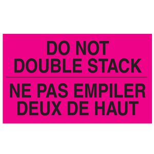 Do Not Stack / Bilingual Labels (French) - 3x5
