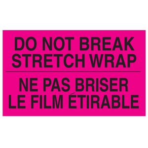 Do Not Break Stretch Wrap / Bilingual Labels (French) - 3x5