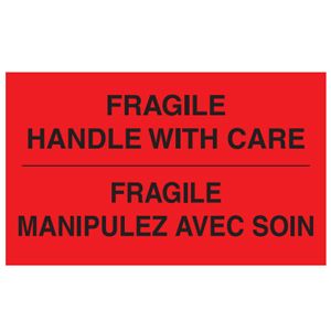 Fragile Handle With Care / Bilingual Labels (French) - 3x5