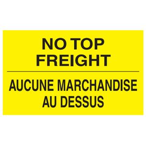 No Top Freight / Bilingual Labels (French) - 3x5