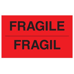 Fragile / Bilingual Labels (Spanish) - 3x5