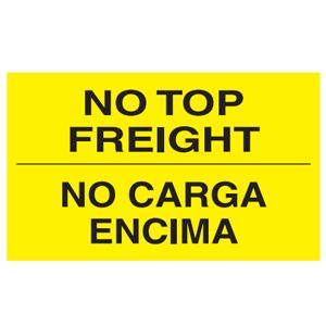No Top Freight / Bilingual Labels (Spanish) - 3x5