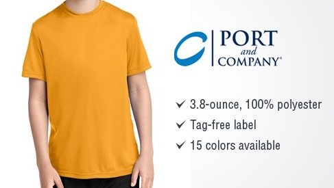 printpapa essential youth tee port performance company