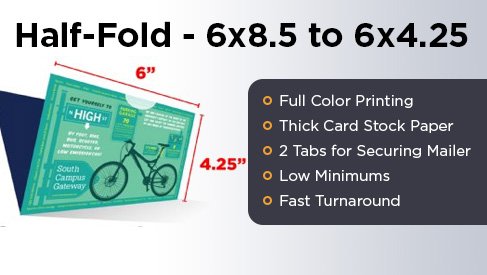 Half-Fold Mailer - 6x8.5 to 6x4.25