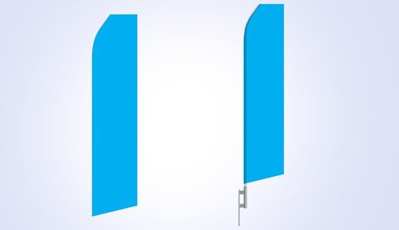 Light Blue Stock Flag - 16ft