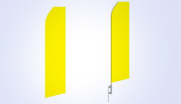 Neon Yellow Stock Flag - 16ft