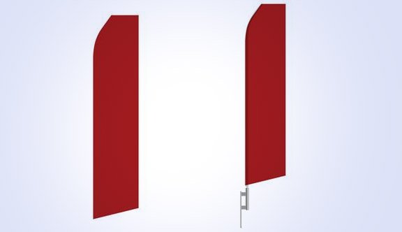 Red Stock Flag - 16ft