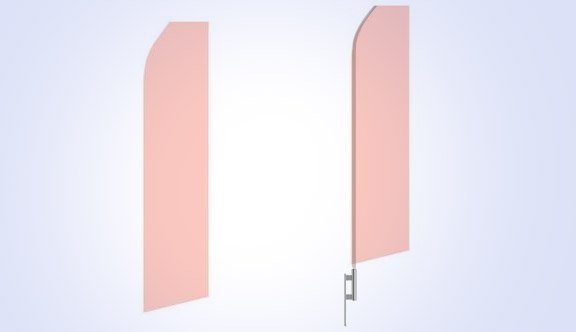Light Pink Stock Flag - 16ft