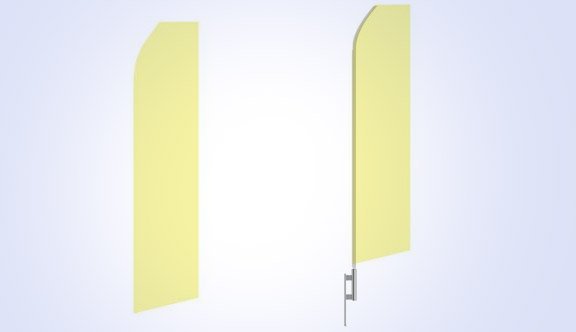 Light Yellow Stock Flag - 16ft