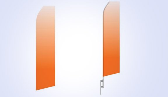 Orange Gradient Stock Flag - 16ft