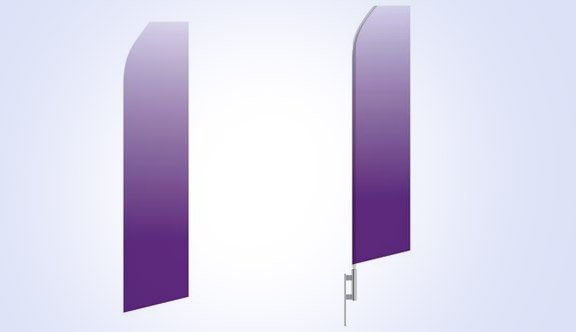 Purple Gradient Stock Flag - 16ft