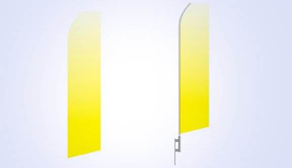 Yellow Gradient Stock Flag - 16ft