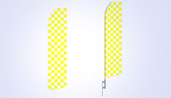 Yellow Chessboard Stock Flag - 16ft