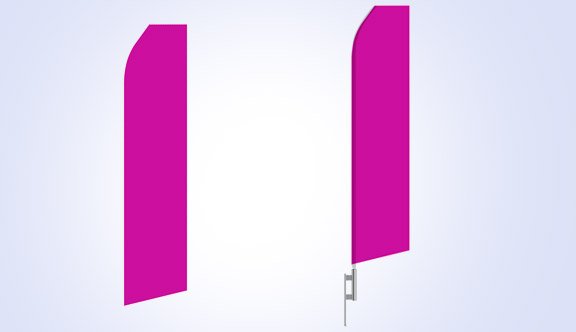 Solid Magenta Stock Flag - 16ft