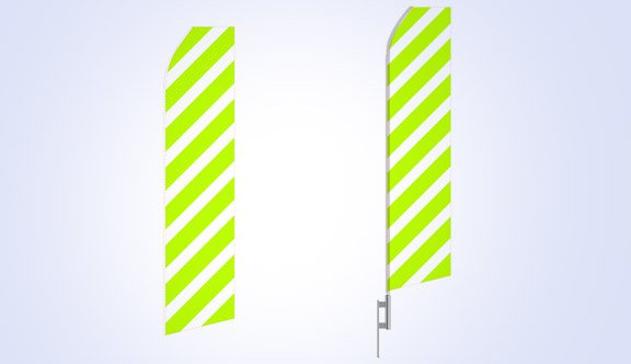 Green Slash Stock Flag - 16ft