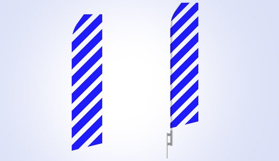 Navy Blue Stock Flag - 16ft