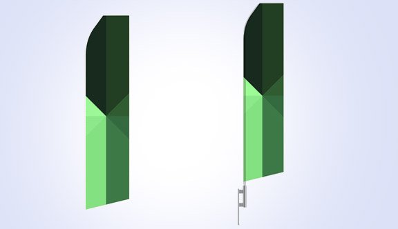 Multi Green Stock Flag - 16ft