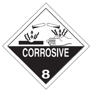 Corrosive Labels - 4x4