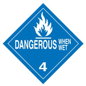 Dangerous When Wet Labels - 4x4