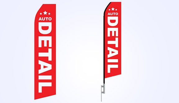 Auto Detail Stock Flag - 16ft.